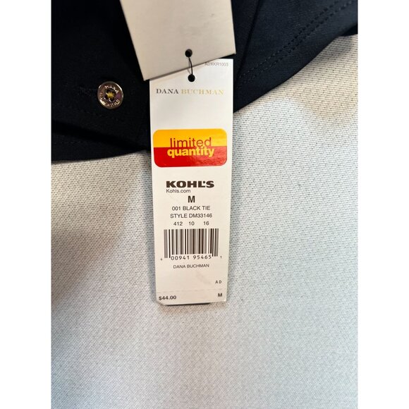 Dana Buchman Women's Button Down Shirt Long Sleeve Size M Navy Pockets Stretch - Picture 8 of 12